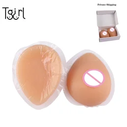 Tgirl Sticky Boobs Self-adhesive Realistic Big Boobs 2Pcs Silicone Tit Pad Breasts Form Push Up for Shemale Cosplay