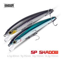 KINGDOM SP Shadow Fishing Lures 6.5g 9g 14g 14.2g Suspending Minnow Wobbler Crank Baits Artificial Sea Bass Pike Fishing Tackle