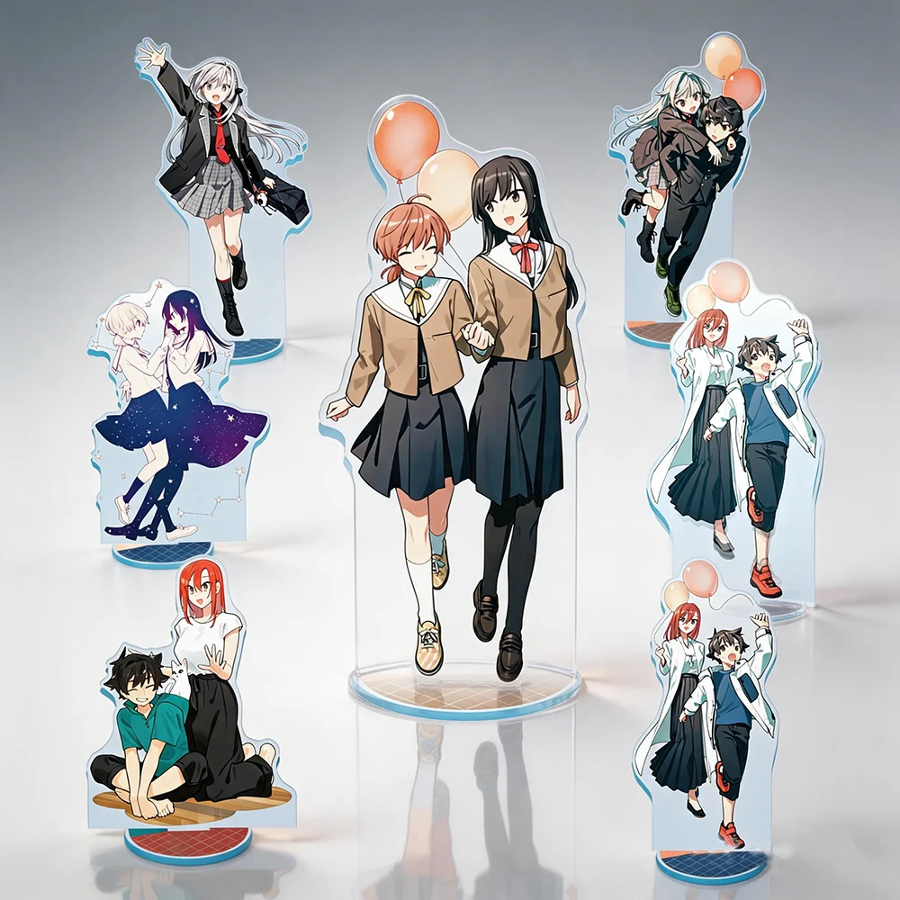 Anime Bloom Into You Yagate Kimi ni Naru 2026 Nuevo Llavero de Acrílico con Soporte Yuu Touko Sayaka Estilo Escolar Merchandising de Personajes