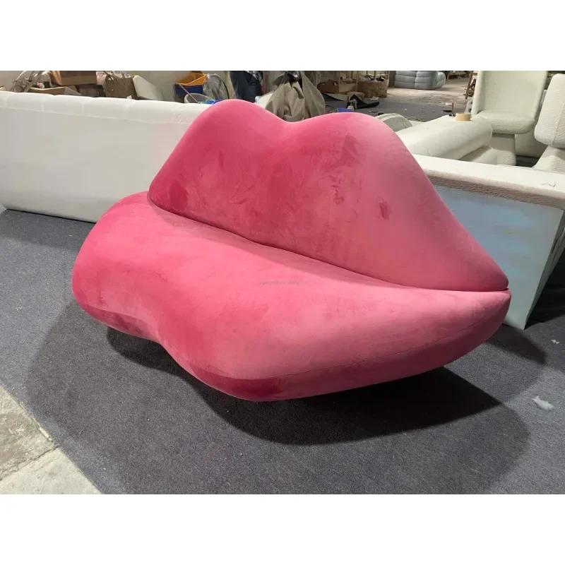 exquisite craftsmanship wholesale decorative fashion lip velvet red lip sofa modeling cotton sofa design red lip sofa