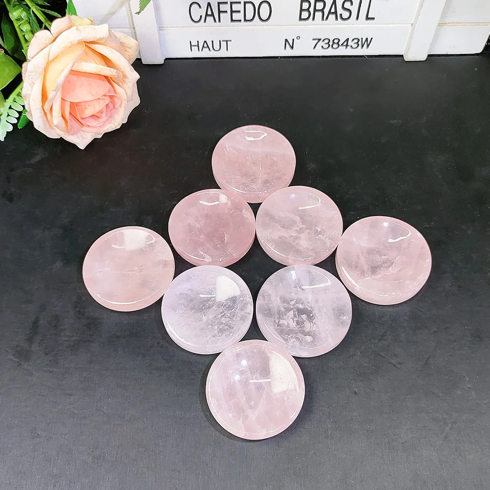 1pc Rosenquarz kleine Schüssel natürlichen Kristall poliert schnitzen Reiki Steine für Meditation