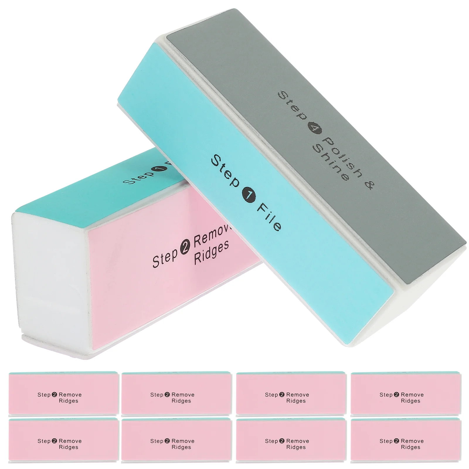 

10pcs Four Sided EVA Nail Files Portable Manicure Tools for Women Easy to Use Salon Grade Nail Supplies Sanding