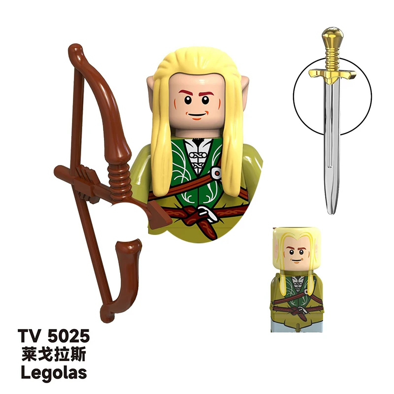 Herr der Ringe Hobbit Minifiguren Mittelalterliche Filmfiguren Bausteine Figuren DIY Zusammenbaubare Ziegelsteine Puppen Kreative Kollokation
