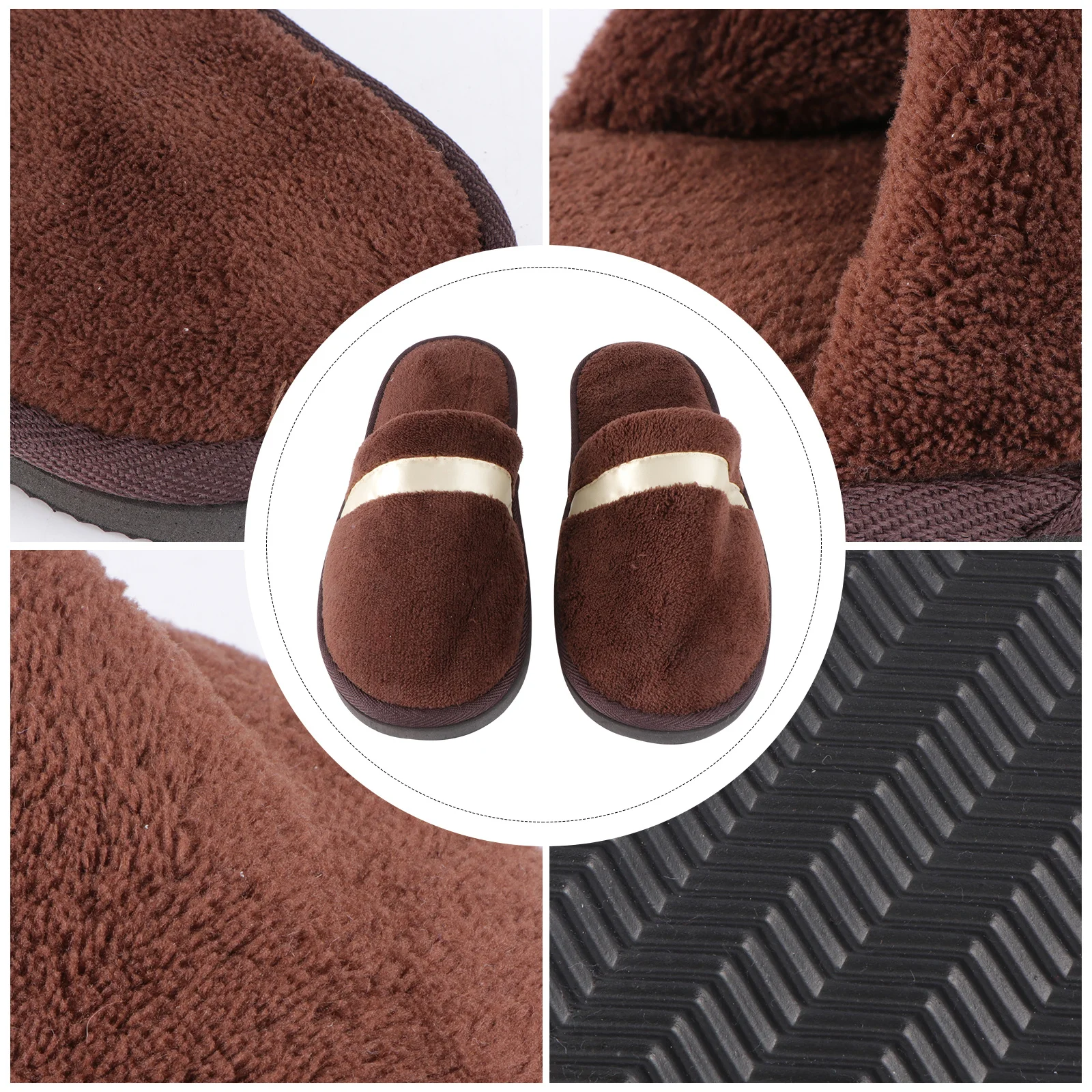 

Unisex Thick Coral Fleece Winter Indoor Slippers Anti-Skid Soft Comfortable Household Guest Slipper Winter Slipper