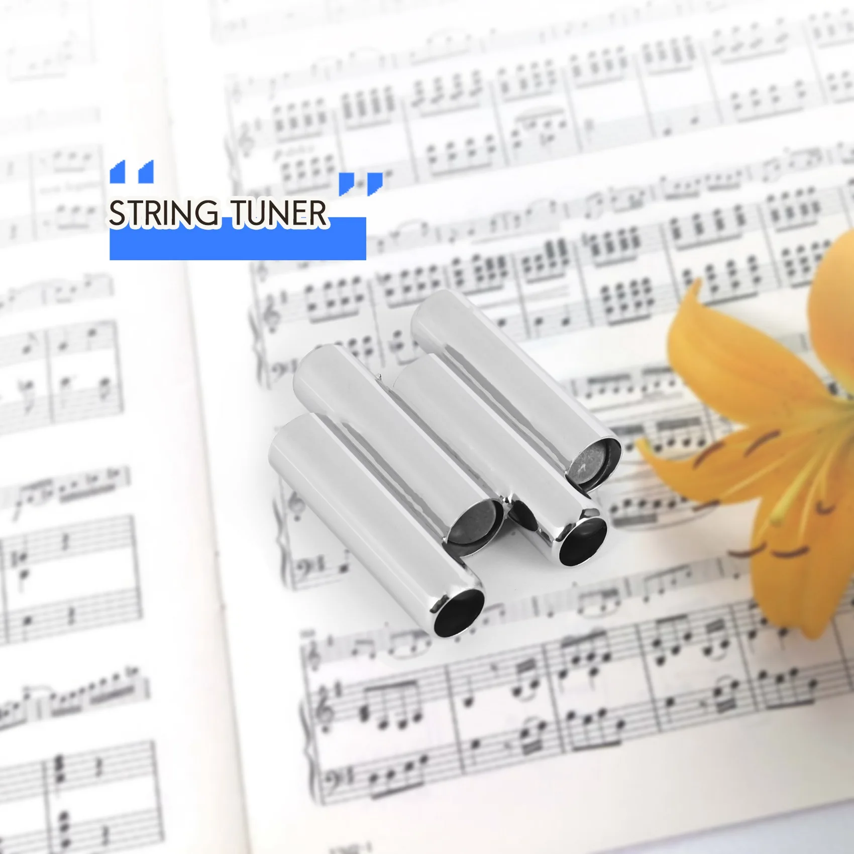 Prático 1 pçs afinador de violino de aço inoxidável pro tuning violino bandolim tubo de passo de metal pitchpipe rápido simples afinador de cordas