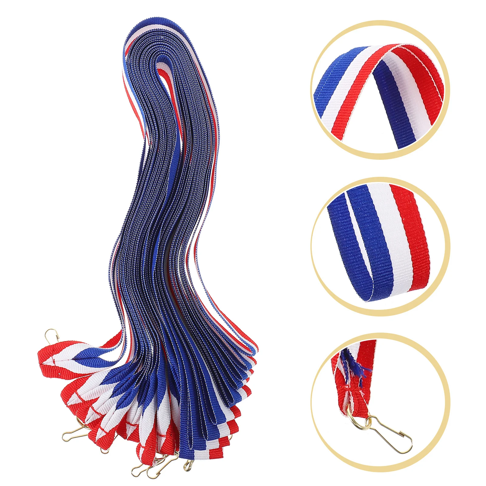 

50Pcs Medal Lanyards with Clips Neck Lanyard for Award Ceremonies Graduation Events Competition Prizes Soft