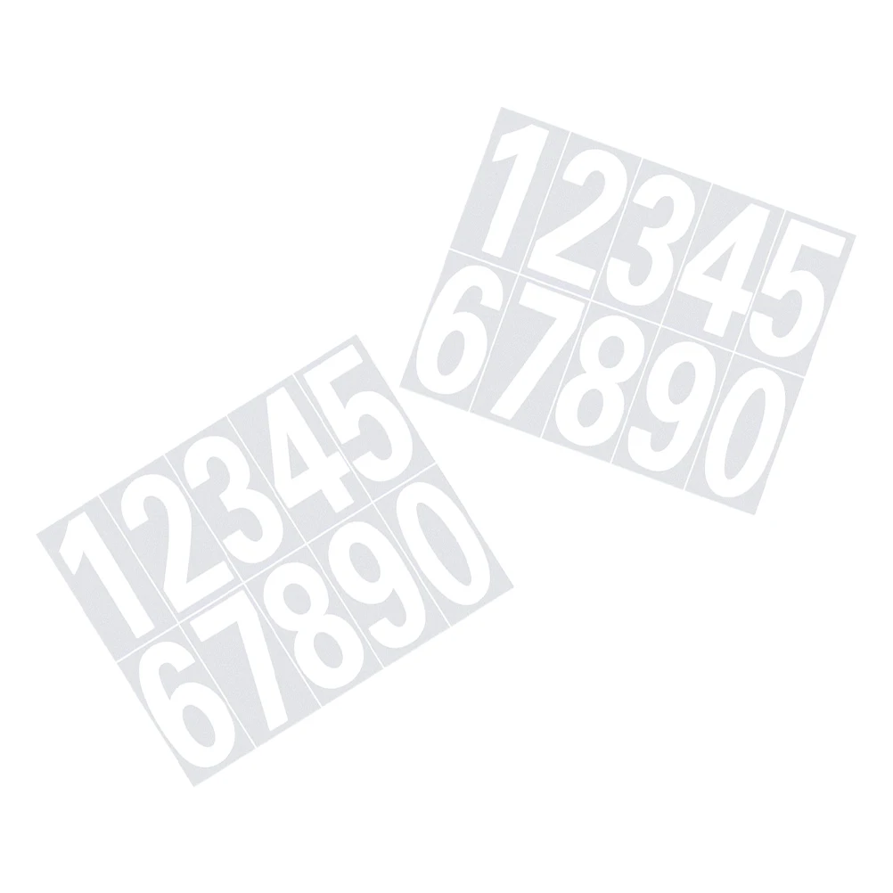 

2pcs Reflective Digital Labels Self Adhesive Number Stickers Durable PET Mailbox Address Signs Decals Waterproof Easy Apply
