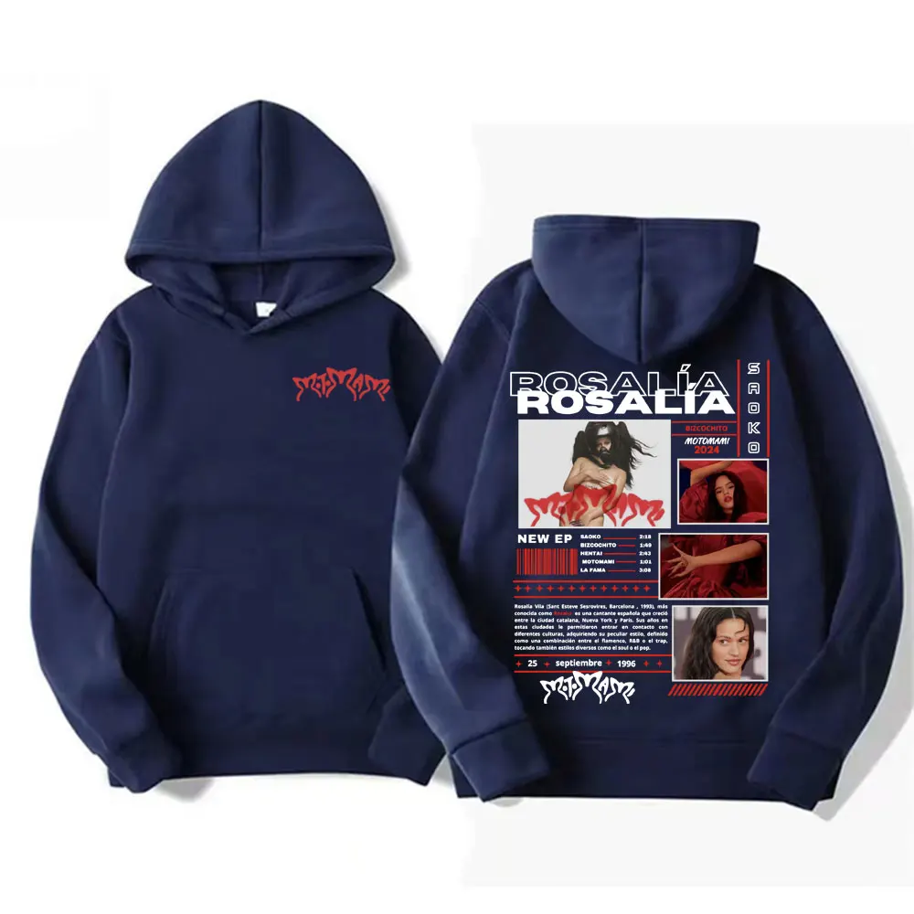 Singer Rosalía Album Motomami Tour Hoodies Men Women Fashion Hip Hop Pop Music Sweatshirts Autumn/Winter Casual Oversized Hoodie