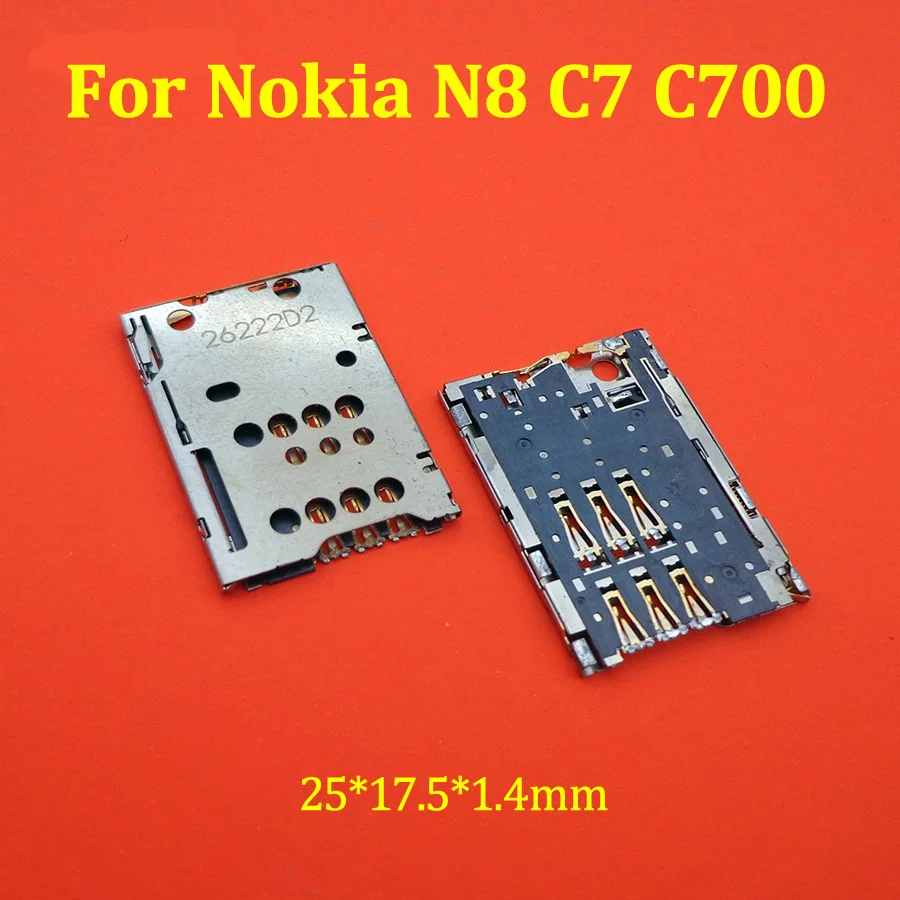 

5pcs/lot New SIM card Socket Reader Holder Slot Replacement for Nokia N8 C7 C7-00 Repairment Parts