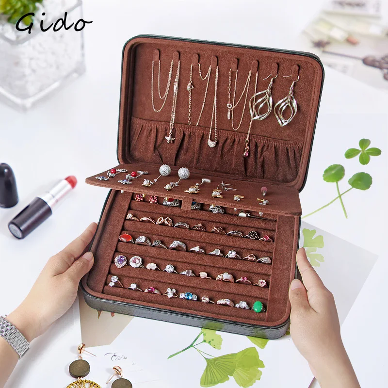 

Large Capacity Ring Storage Box Commercial Exhibition Storage Bag Jewelry Lovers Collection Necklace Earrings Holder