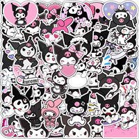 10/50/100Pcs Anime Kawaii Kuromi Stickers for Laptop Guitar Suitcase Motorcycle Graffiti Waterproof Sticker Decals for Kids Toys