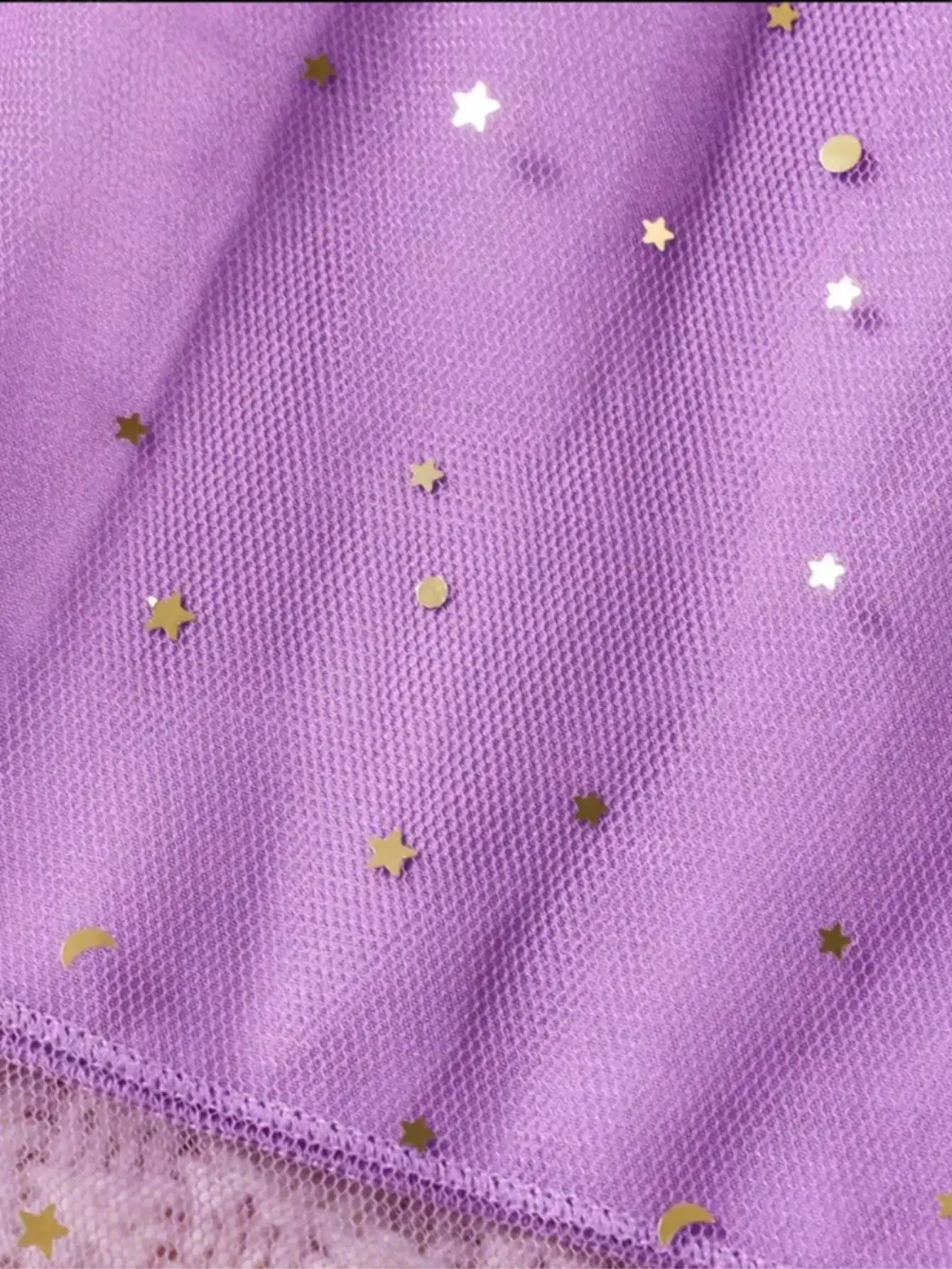 Bezauberndes Mädchen-Sommerkleid - Lila Lotusblatt-Manschette, Meerjungfrauen-Schuppen-Print und Pailletten-Dekoration, Polyester-Netzrock – Detail 14
