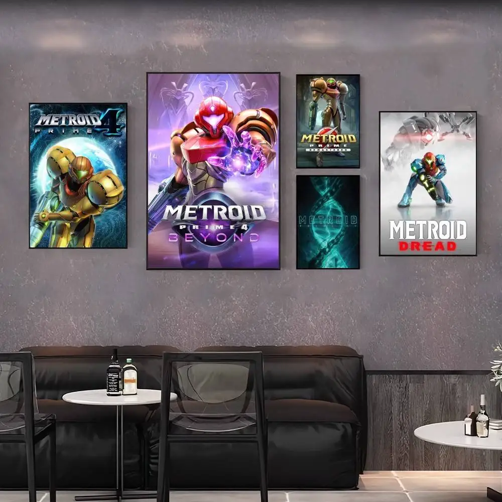 Game M-MeTRoID-D P-PrIMe-E 4 B-BeYoND-d Poster Print Cook Cooked Wall Art Canvas Painting for Living Room Bedroom Home Decor