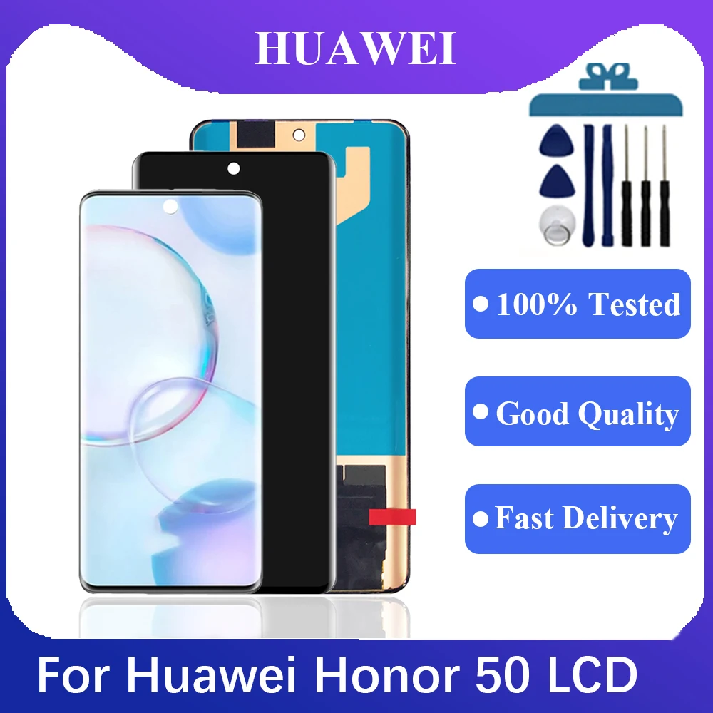 

6.57 inch Original Screen For Honor 50 LCD Display Touch Screen Digitizer Assembly Parts For Honor 50 NTH-AN00 NTH-NX9 LCD