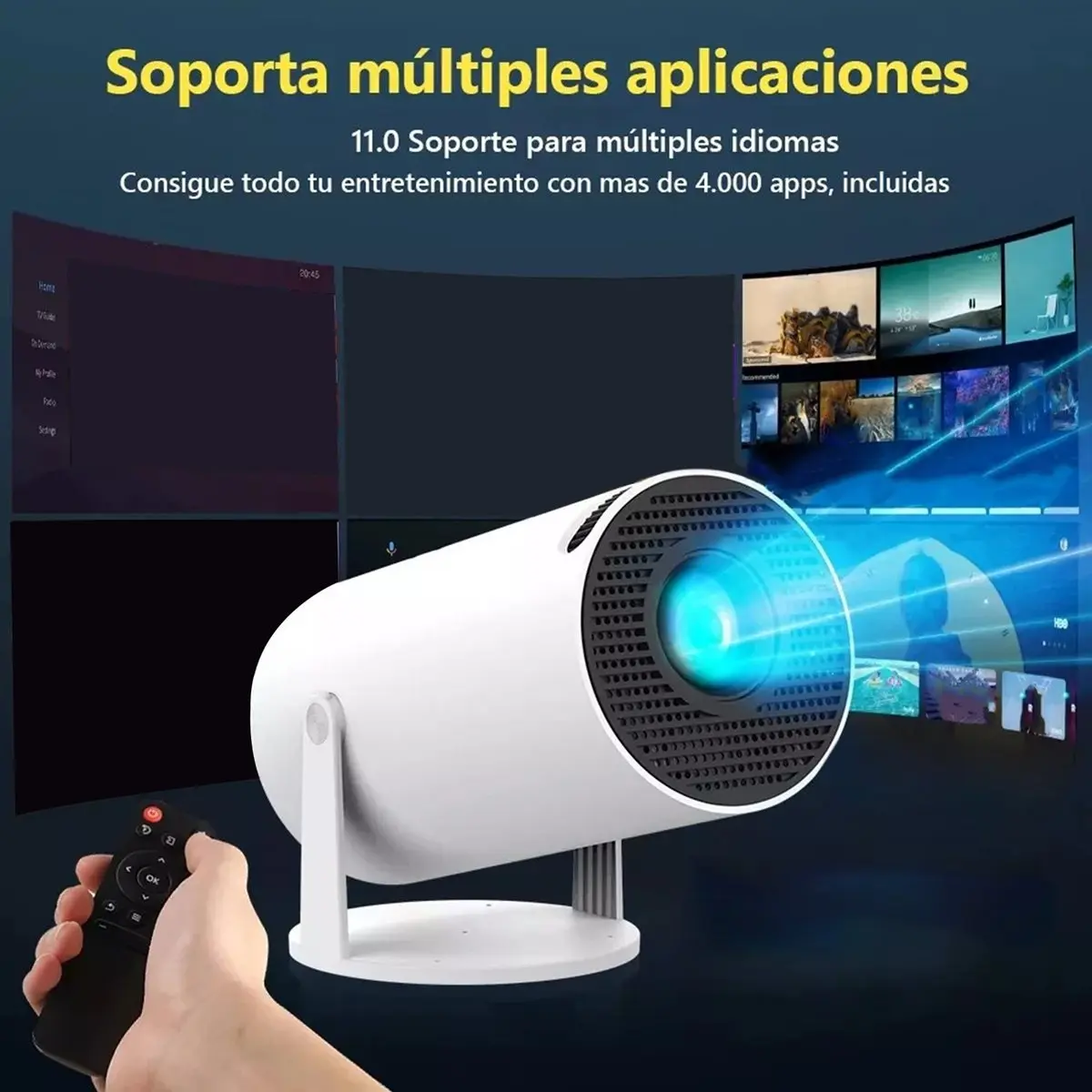 جهاز عرض صغير احترافي عالي الوضوح مناسب لتقديم هدايا العيد متوافق مع أجهزة متعددة بقابس المملكة المتحدة