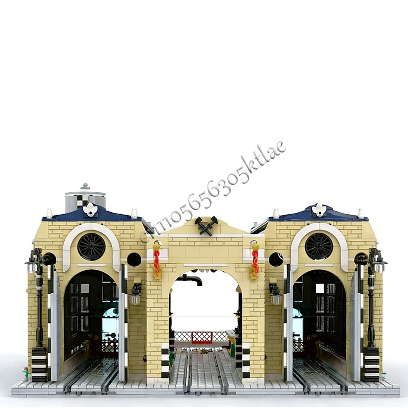 4752 STUKS Huis Straat Spoorweg Oud Depot MOC Aanpasbare Modulaire Bouwsteen Educatief Model Ontwerp DIY Jongens Speelgoed Verjaardagscadeau