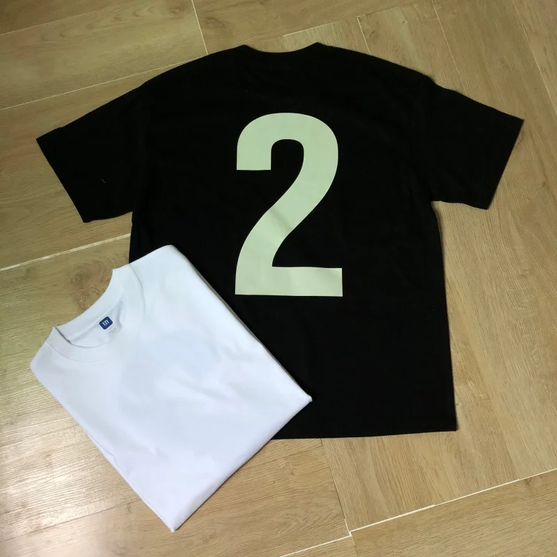 

Модная белая, черная летняя футболка KANYE номер 2, высококачественная мужская и женская футболка свободного кроя с круглым вырезом и короткими рукавами