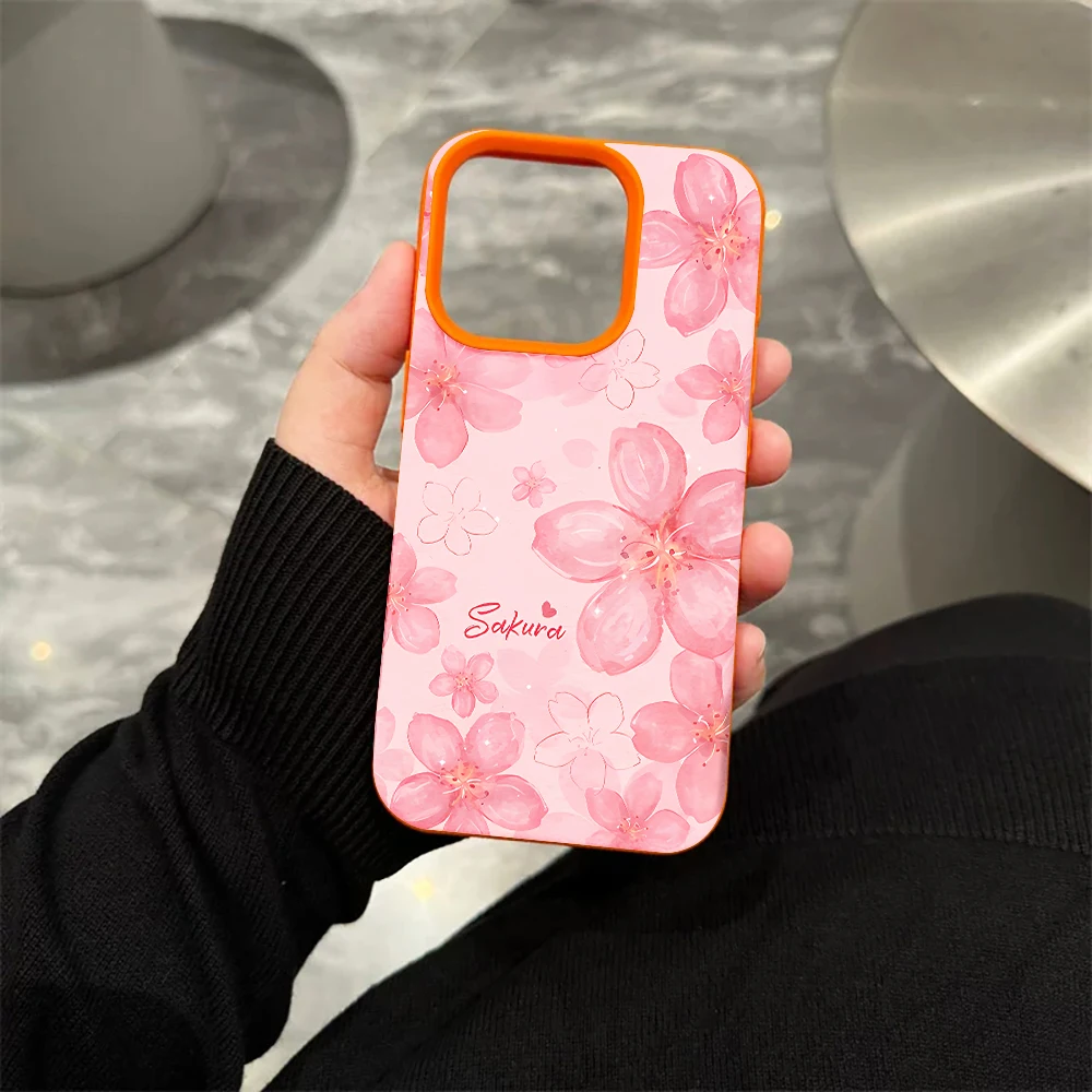 Kirschblüten-Sakura-Handyhülle für iPhone 17 16 15 14 13 12 Pro Max 16 15 14 Plus 17 16 15 14 Pro 17Air Silikon-Matt-Cover – Detail 6