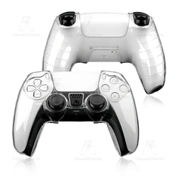 Transparent Protective Case for PS5 Controller Anti-Fall Anti-Scratch-Non-Slip Premium PS5 Gamepad Ultra Clear Hard Shell Cover