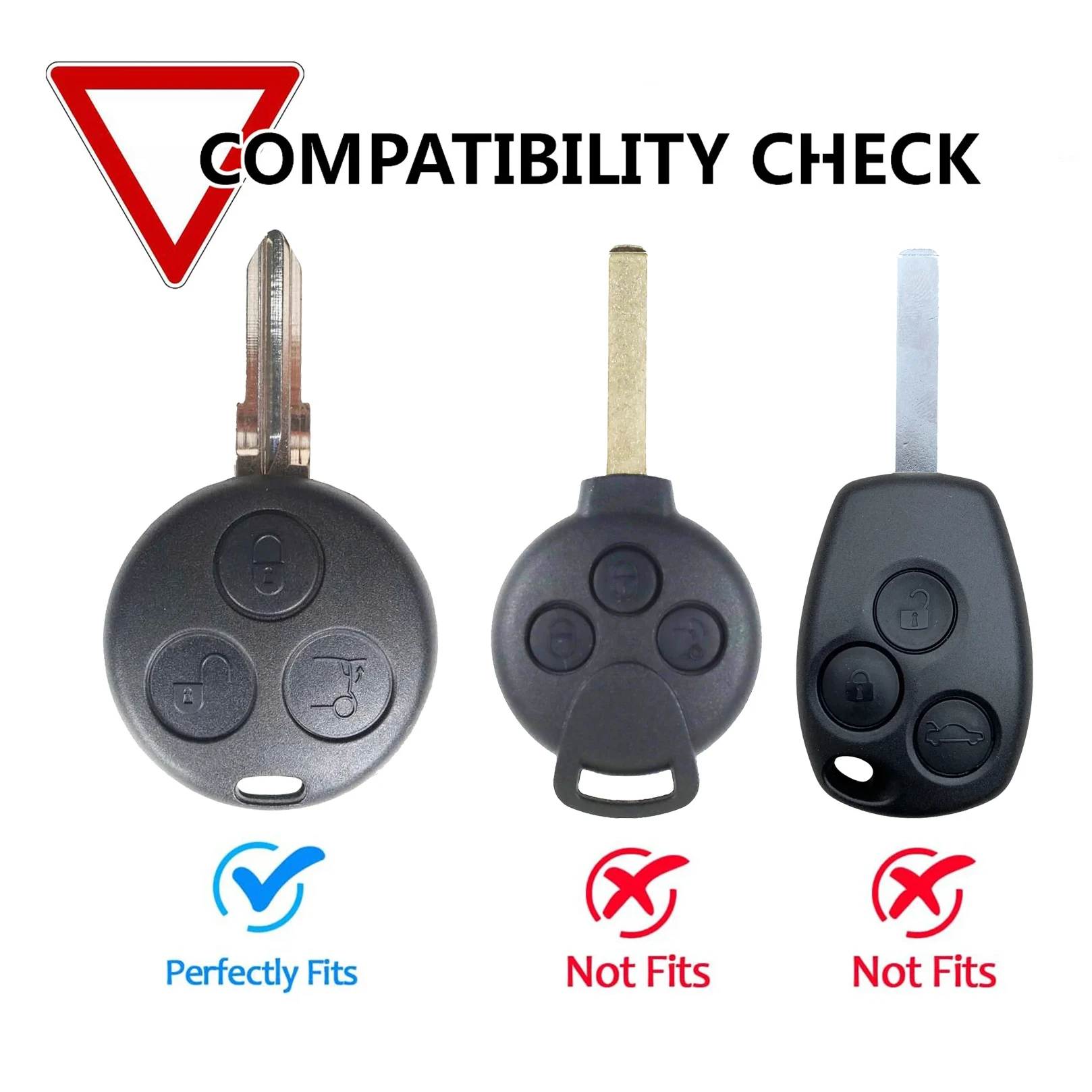 For Benz Smart Roadster Fortwo Cross blade 6 City Coupe Cabrio K Forfour Silicone Remote Key Fob Ring Case Cover Holder 3 Button