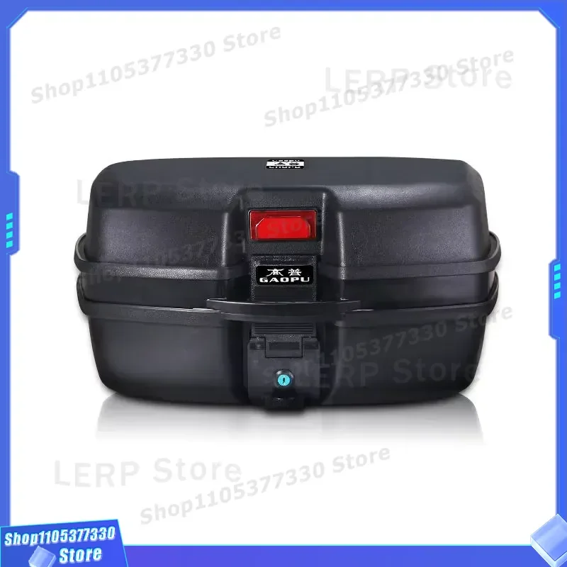 47L Waterproof PP Plastic Motorcycle Roof Box Scooter Cargo Container for Trunk Delivery Storage Large Capacity Luggage Rack