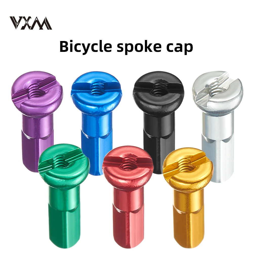 VXM Bicycle Aluminum Alloy Spoke Nipples CNC-machined Anodized 14G 14mm MTB Road Bike Wheel Caps E-bike Rim Nuts Copper Parts