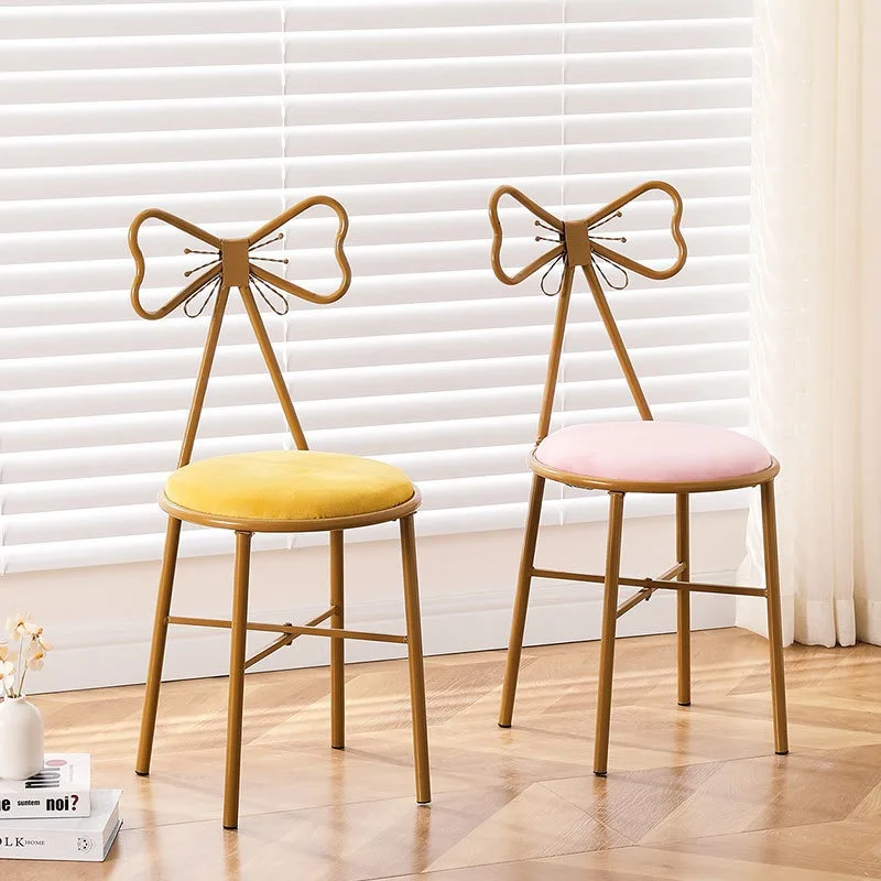 Bow makeup chair Home computer Bar makeup stool Dressing