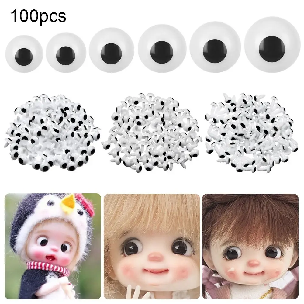 100pcs Fashion White&Black DIY Animal Puppet Accessories  Eyes Craft  Parts Safety  Eye