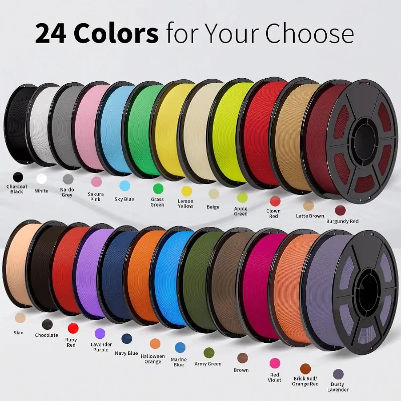 ^For 16KG Matte PLA Filament Bundle 1.75MM 30-300mm/s Black White Grey Beige Skin Navy Blue Army Green Brown Chocolate Latte Bro
