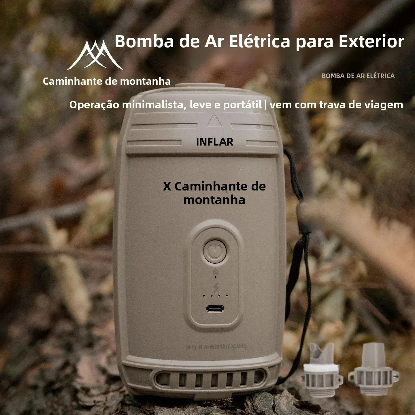 mountainhiker-ポータブルエアポンプ-usb充電式インフレータ、キャンプ用テント、エアマットレス、プール用浮き具に最適。