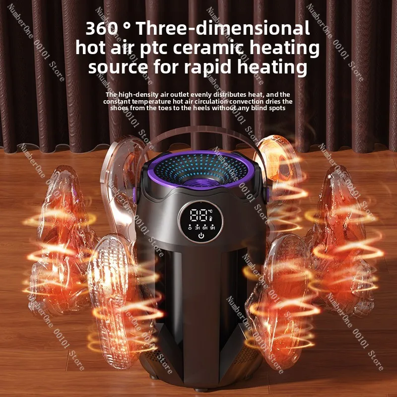 New Folding Shoe Dryer with Timer 6 Arms Automatic Deodorizing for Boots Sneakers