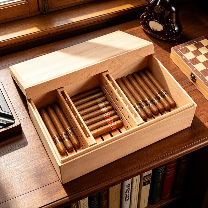 portable-cigar-box-cedar-wood-natural-unpainted-moisture-control-box-cigarloong-zipper-design-for-cigar-aging-and-storage