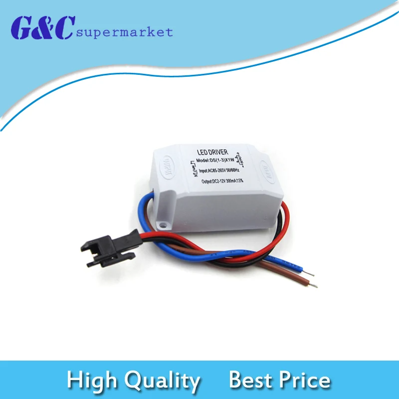 3X1W Simple AC Driver Adapter 85V-265V to DC 2V-12V 300mA Electronic LED Strip Driver Transformer LED Power Supply