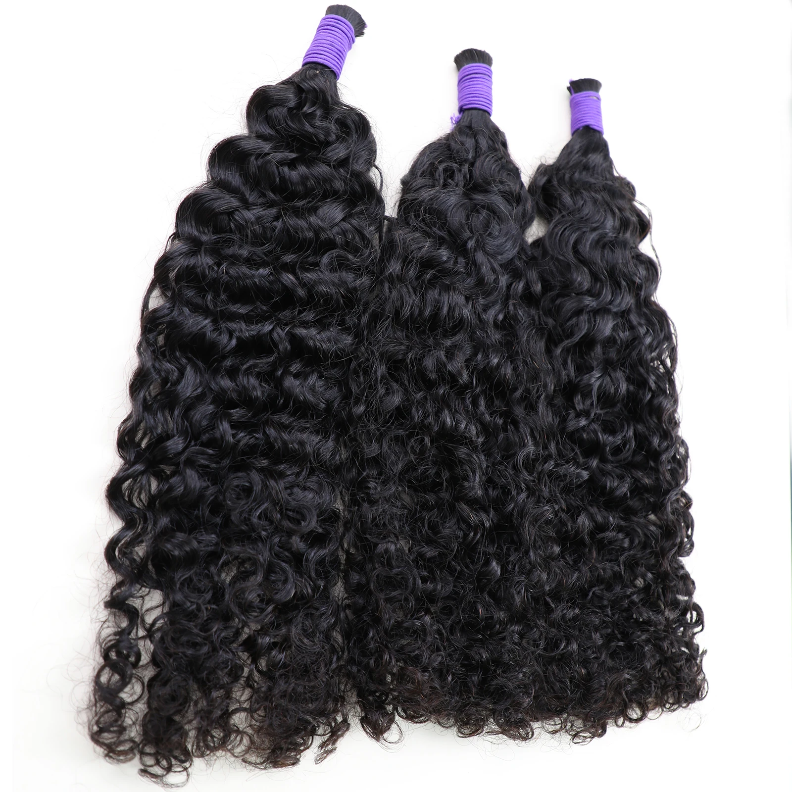 14-30Inch Water Wave Bulk Human Hair For Braiding 100g/Pcs No Weft Brazilian Human Hair Bulk Micro Braiding Hair For Boho Braids