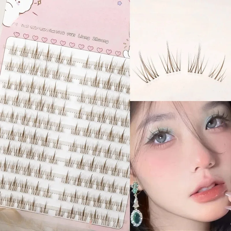 Extension de faux cils en vison, accessoire de maquillage pour les yeux, effet naturel, nickel é, segmenté, nouvelle mode