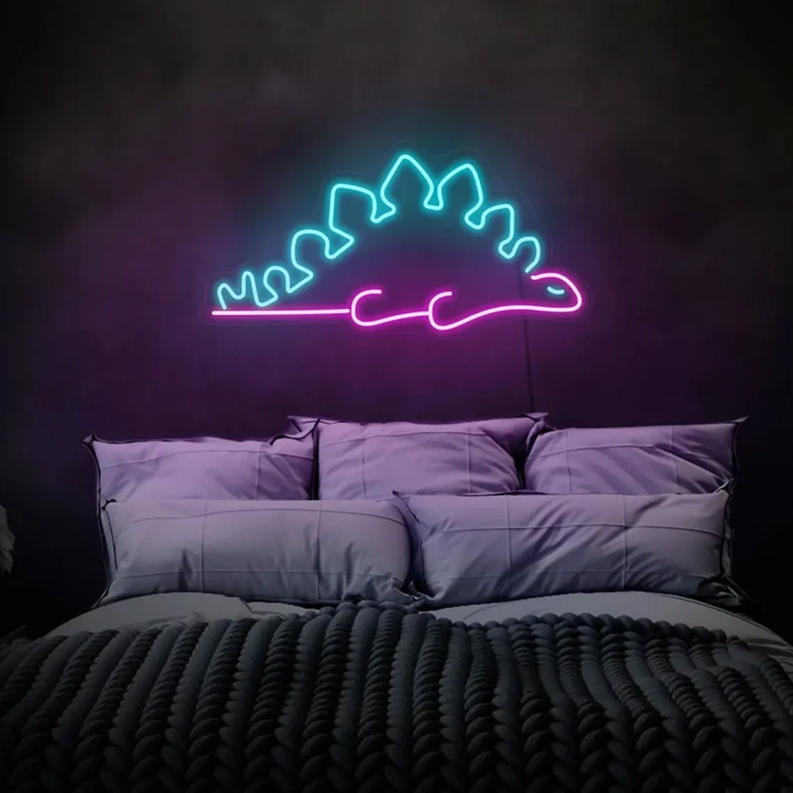 

Dinosaur Neon Sign Kids Gaming Room Bedroom Bar Club Wall Art Hanging Sign Nursery Dormitory Night Neon for Kids Baby Birthday