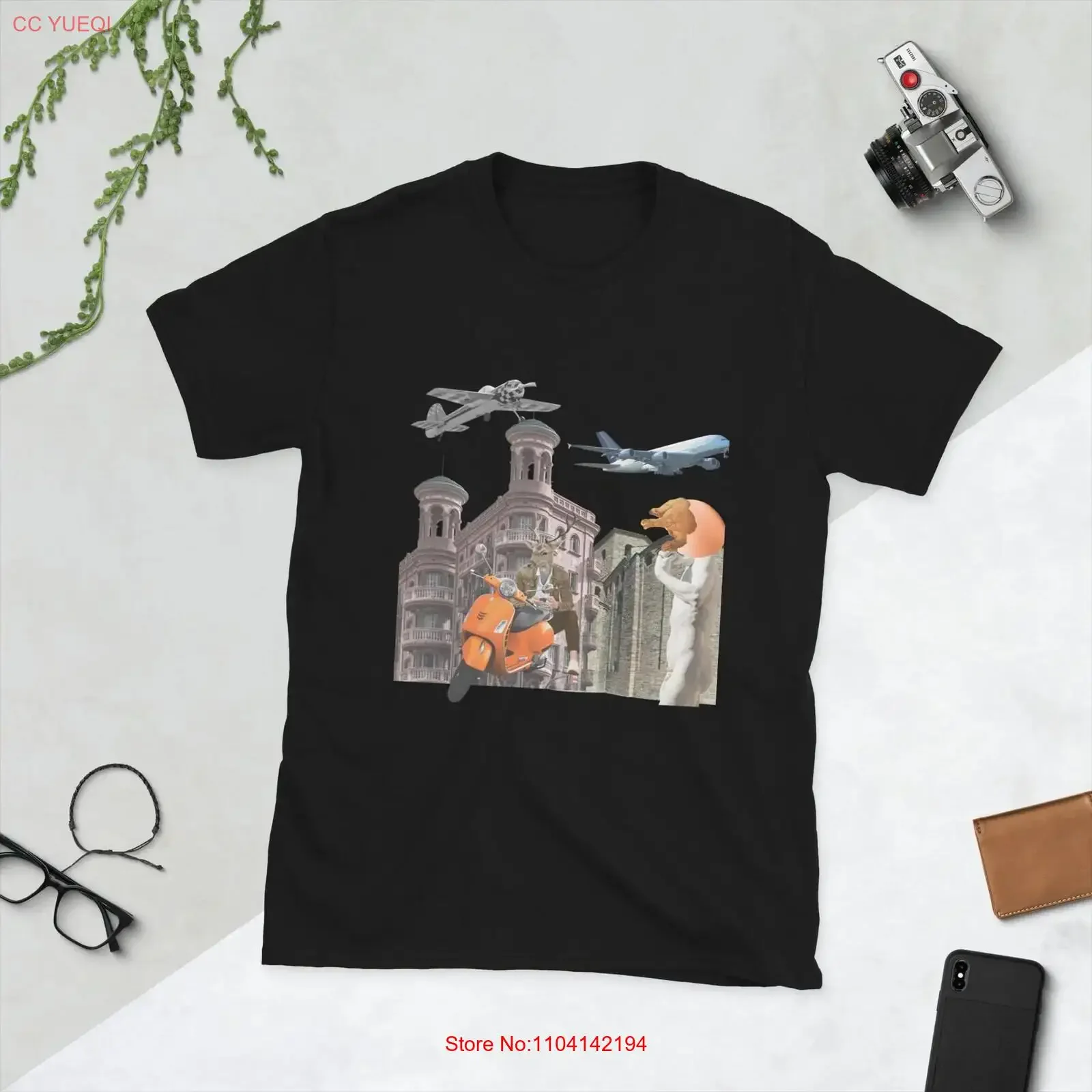 Abstract Vintage Collage Adventure T shirt Retro Travel Fun vintage Washed Comfortable homme Versatile Soft Unisex Casual