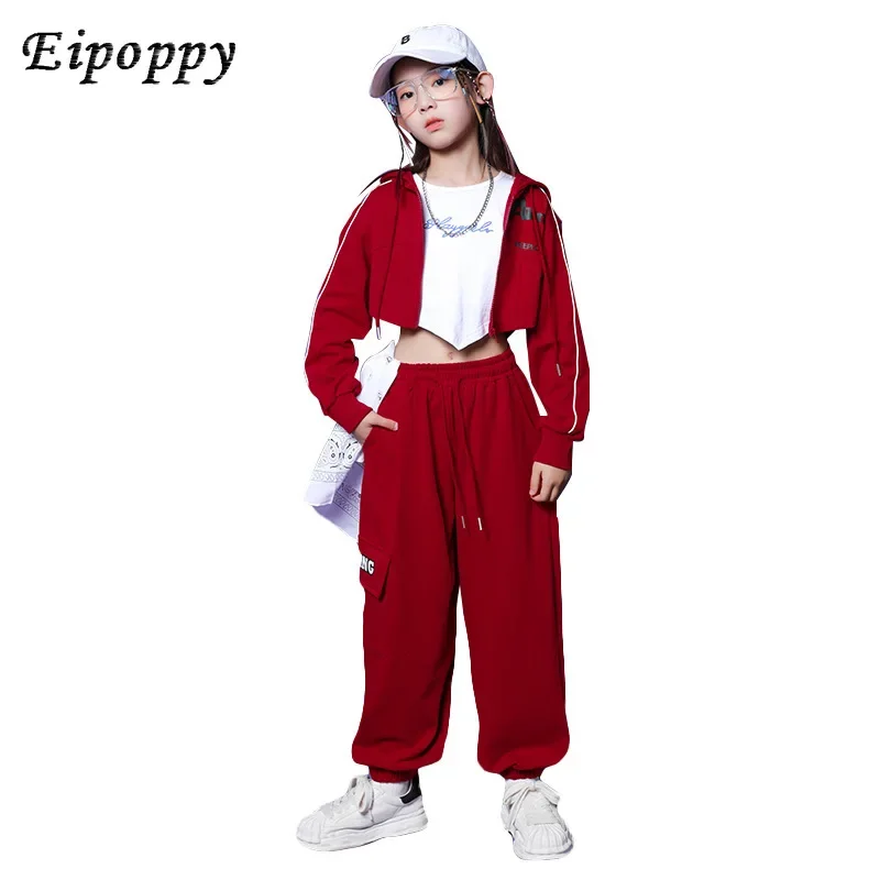 

Children's Costume Hip Hop Trendy Clothes Girls Jazz Dance Suit Autumn Children Hiphop Girls Jazz Costumes