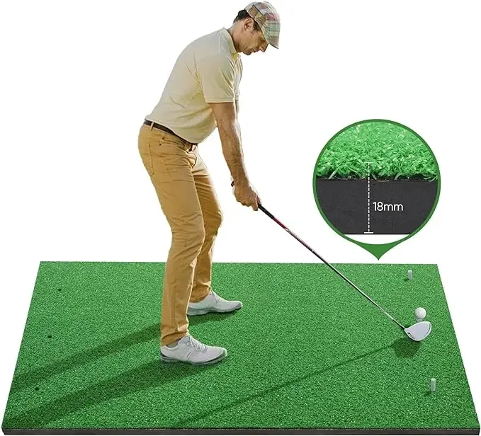 

Non-Slip Artificial Turf Golf Hitting Mat Indoor and Outdoor Putting Green and Swing Trainer for Golf Practice