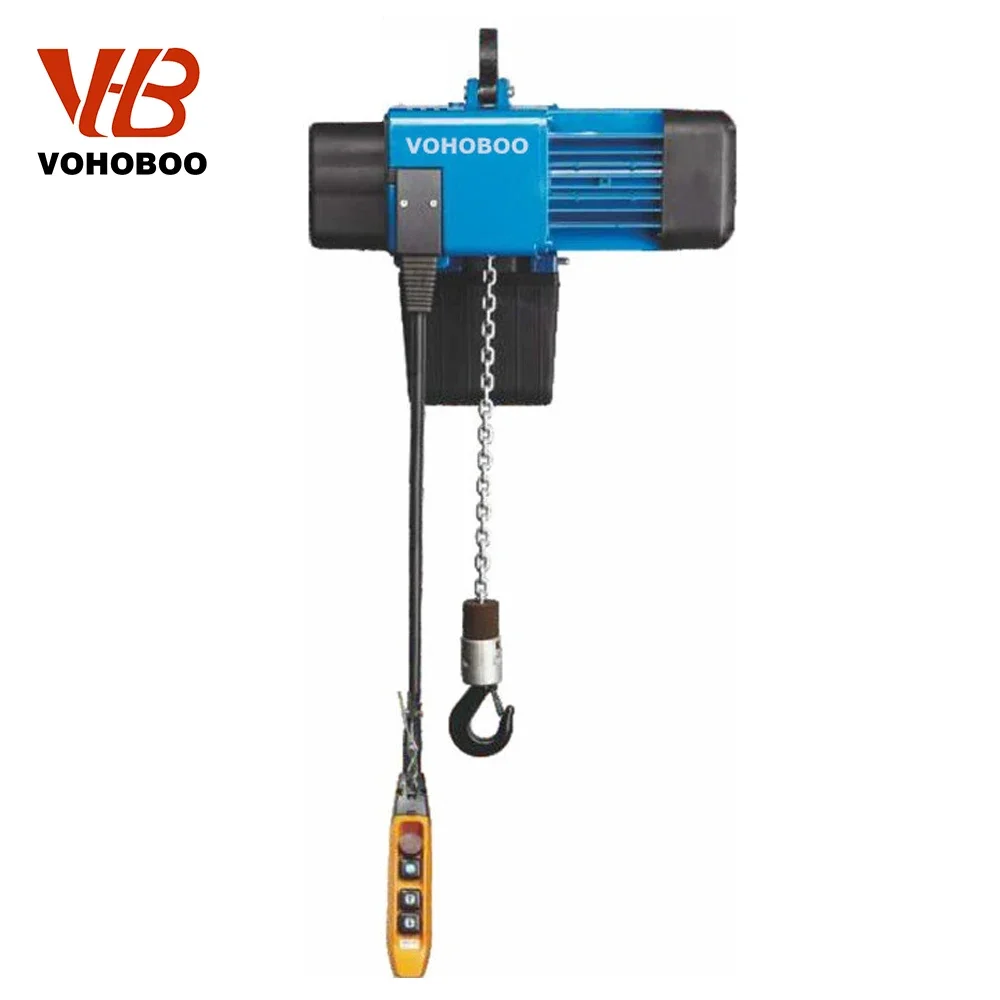 Factory Direct Sale Fixed Type Trolley Type European Type HH Electric Chain Hoist For Workshop