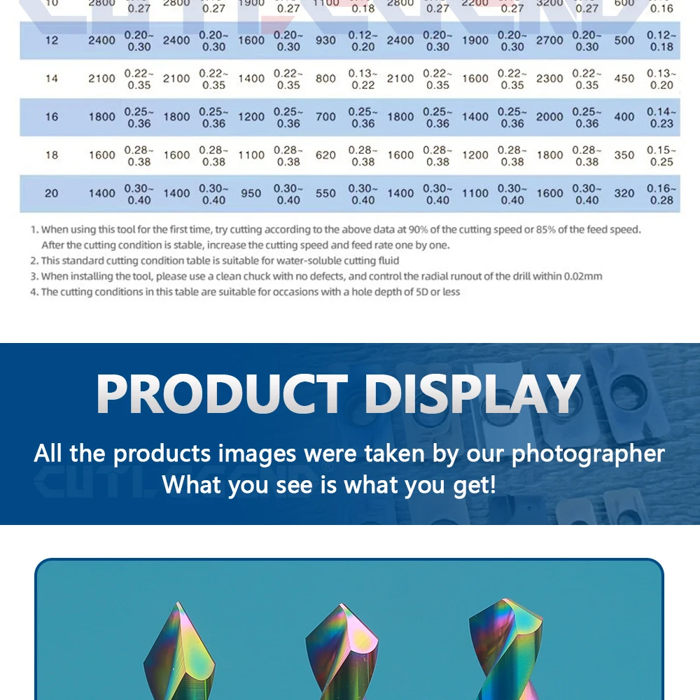 Hartmetall-Wolfram-Zentrierbohrer, Punktbohrer für Aluminium 60 ° 90 ° 120 ° 1-12mm Durchmesser Regenbogenbeschichtung Hohe Präzision & Haltbarkeit – Detail 5