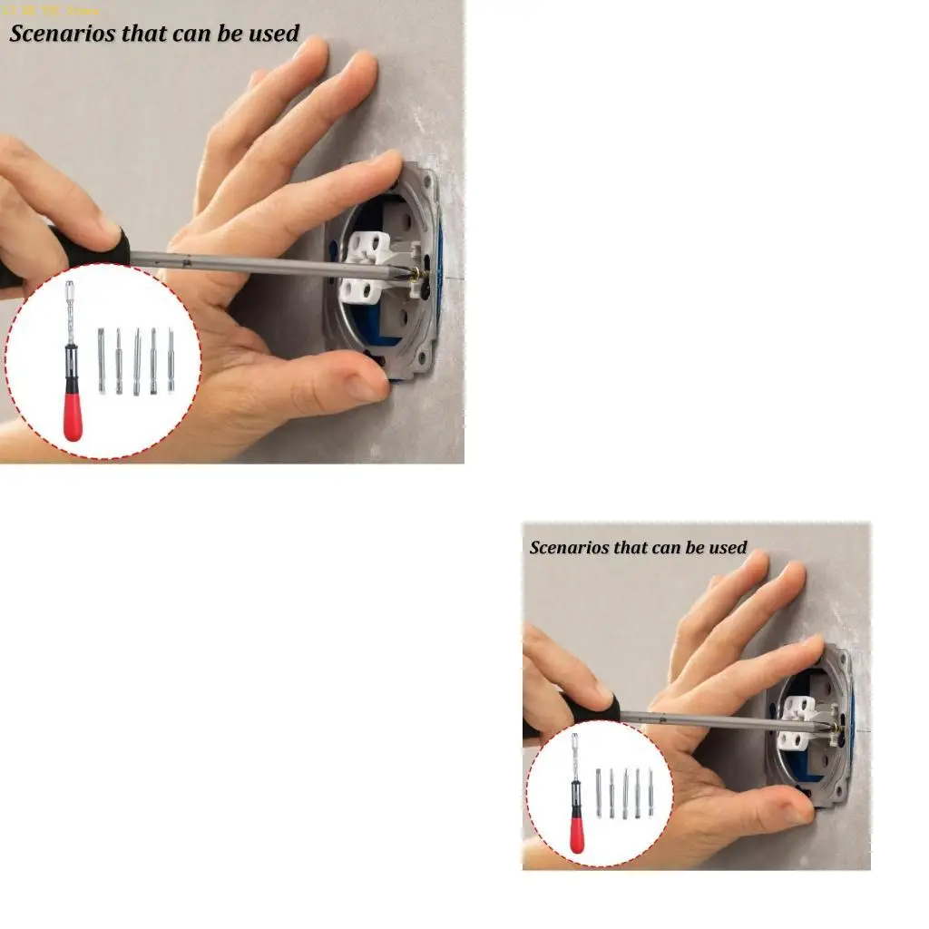 W3JE Semi Automatic Spirals Screw Driver Multi-bit Screwdriver Multifunctional Tool