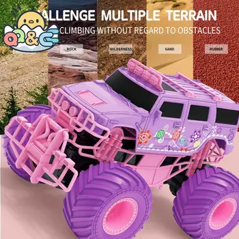 RC Car Electric Drive Off-Road Big Wheel High Speed ​​Purple Remote Control Vehicle Truck Girls Toys for Girls Children Gifts