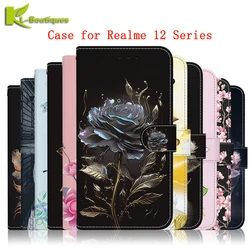 Wallet Card Stand Magnetic Flip Case For OPPO Realme 12+ Realme12 Pro+ 12Pro Plus 5G RMX3840 RMX3867 Coque Leather Phone Cover