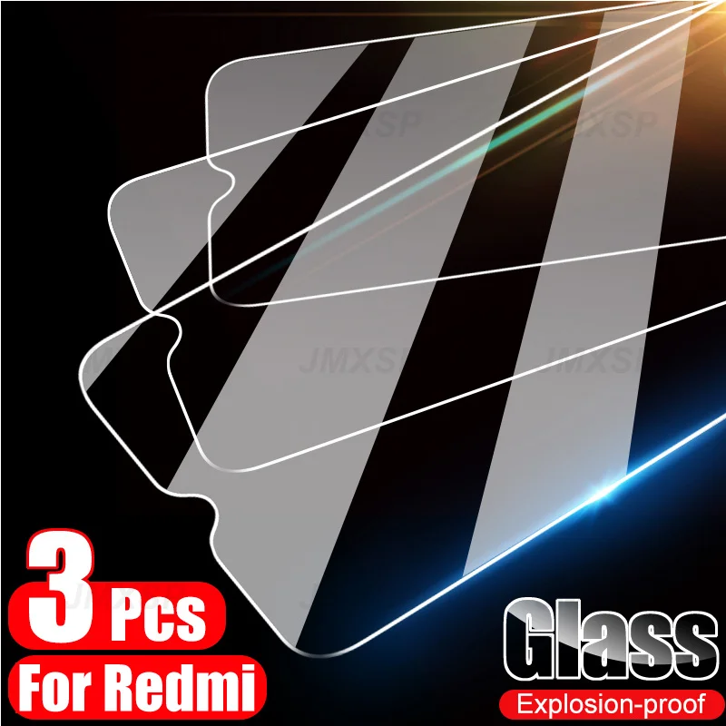 3Pcs Gehärtetem Glas Für Xiaomi Redmi 9 8 7 9C 9A 9i 9T 9AT 8A 7A Schutz Glas auf Für Redmi Hinweis 9 8 7 Pro 9T 9S 8T 10X Glas