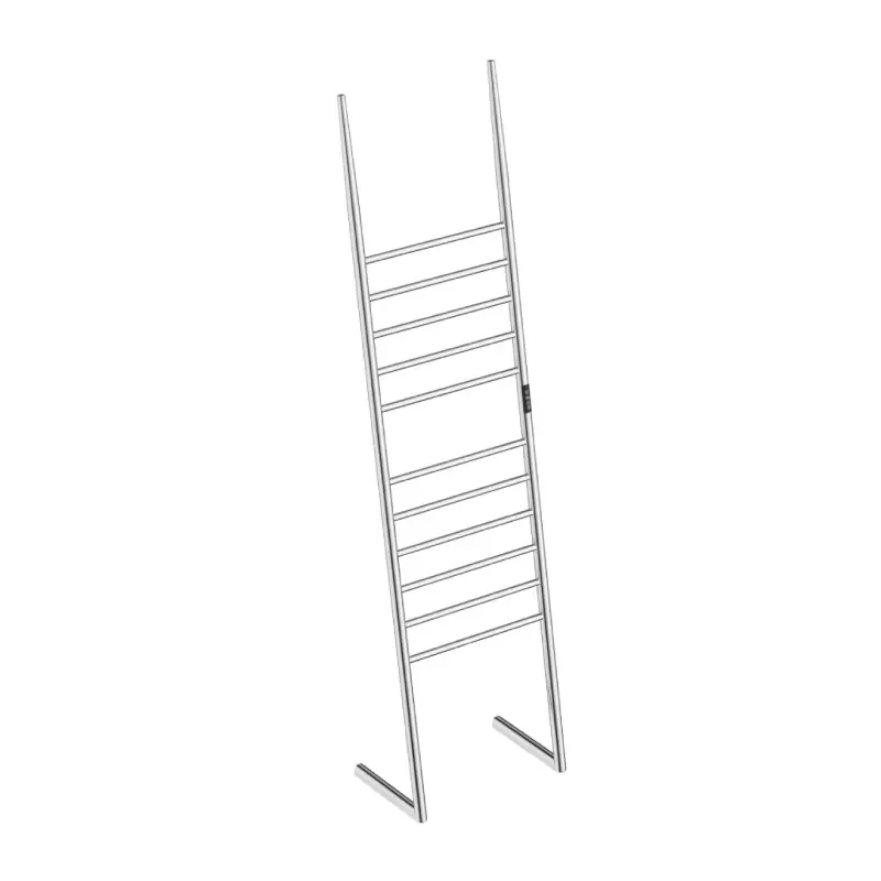 Electric Towel Warmer SUS304 Stainless Steel Mirror Polished Floor Standing Rack Energy Saving Heating Bar for Hotel Bathroom