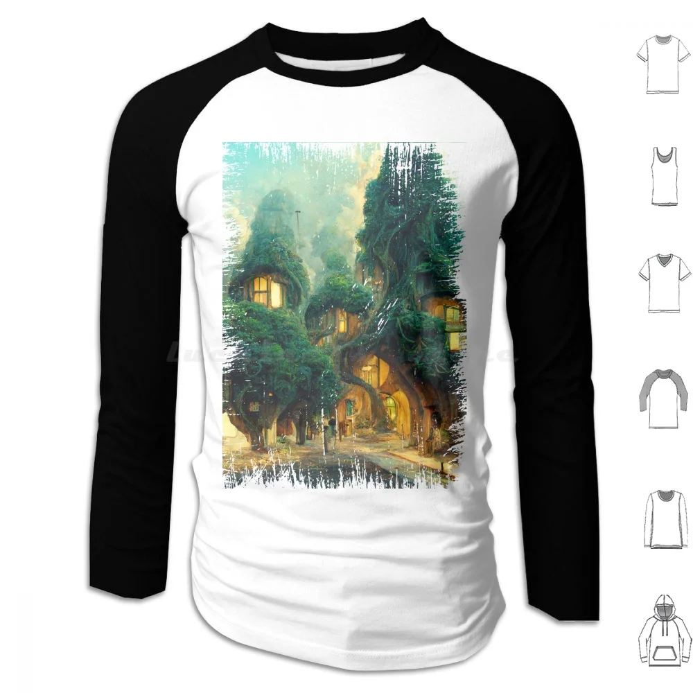 Dream Forest Homes Hoodies Long Sleeve Dream Forest Homes Houses Nature A Forest Robert Smith Cure Goth Indie Band