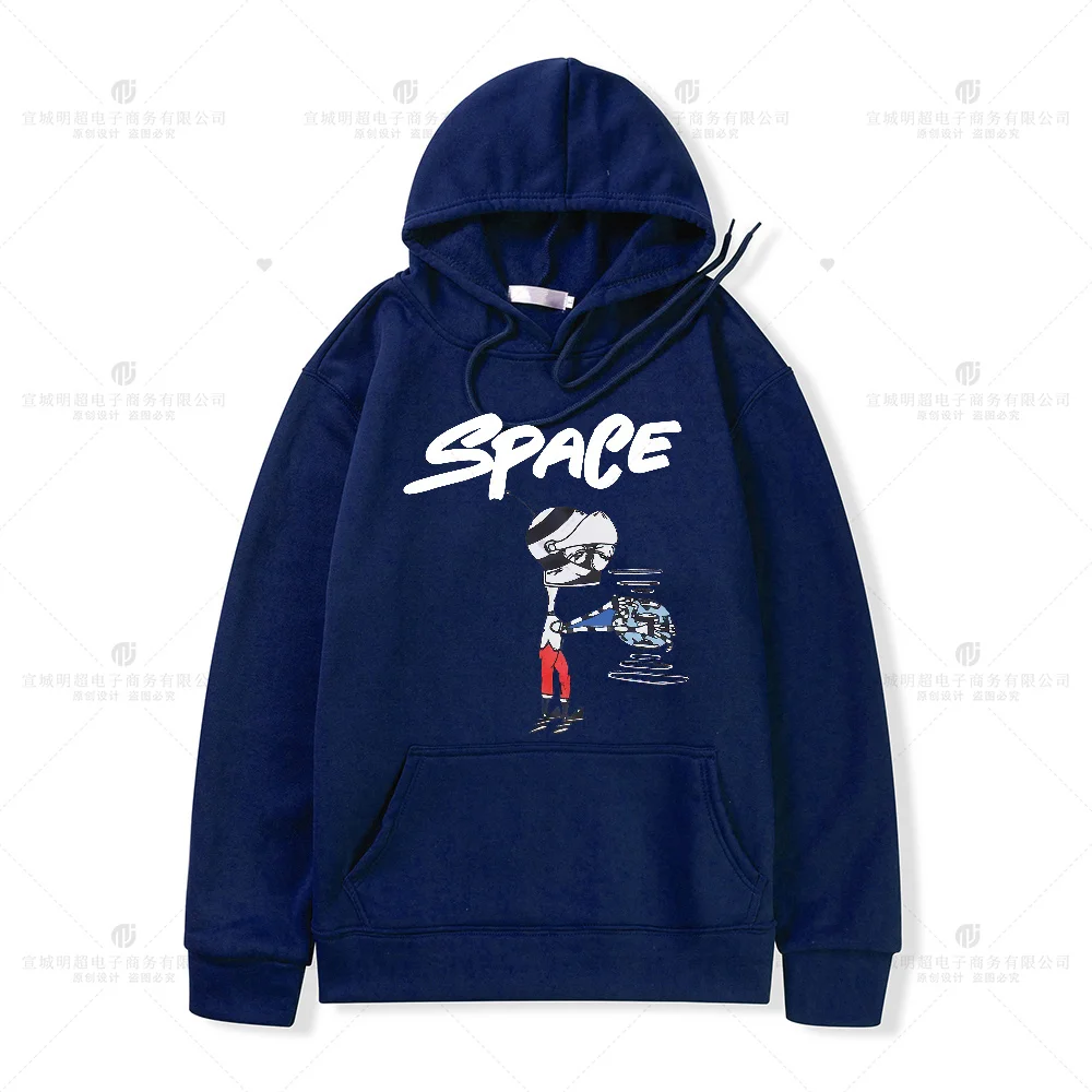 

Men And Women Cartoon Funny New Avant-Garde Letter Pattern Printing Series Sports Leisure Hooded Autumn And Winter Sweater