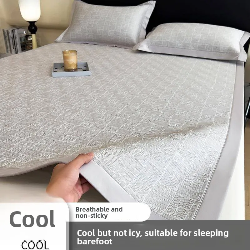 

Ice Silk Cooling Mat 2025 New Summer Breathable Student Dormitory Air Conditioner Mat Cooling Comfortable Bedding Cover