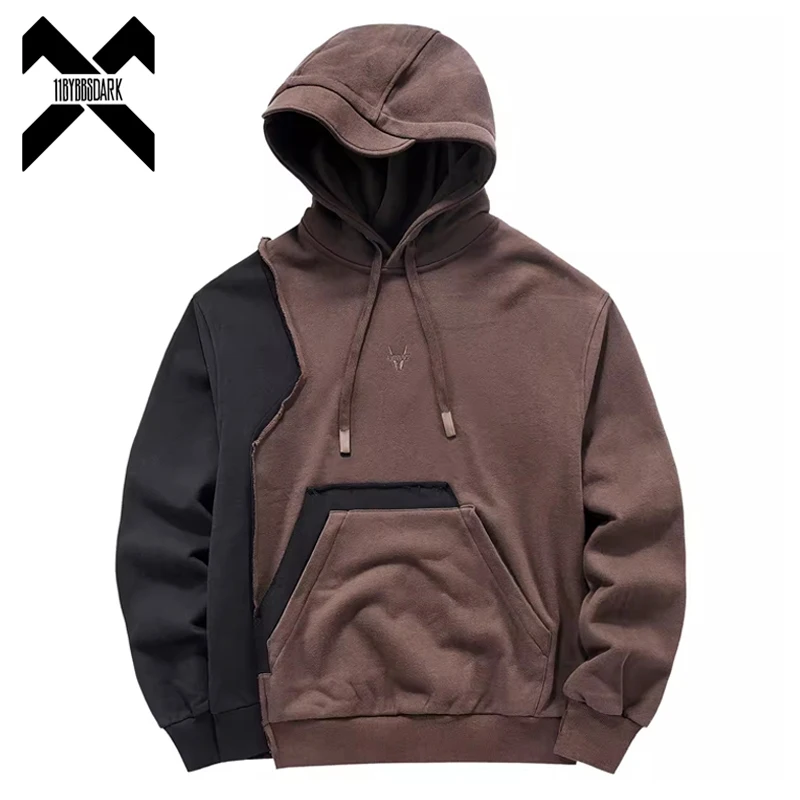 Men Tactical Functional Hoodies Hip Hop Streetwear 2024 Harajuku Patchwork Sweatshirt Pullover Men Fashion Hoodie Techwear